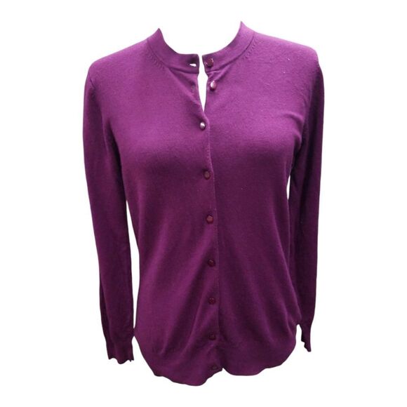 Cardigan ii Sisters Purple Button Down Sweater Size Large - Picture 1 of 6